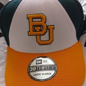 NCAA Baylor Bears New Era Green, White, and Yellow 39THIRTY Cap L/X